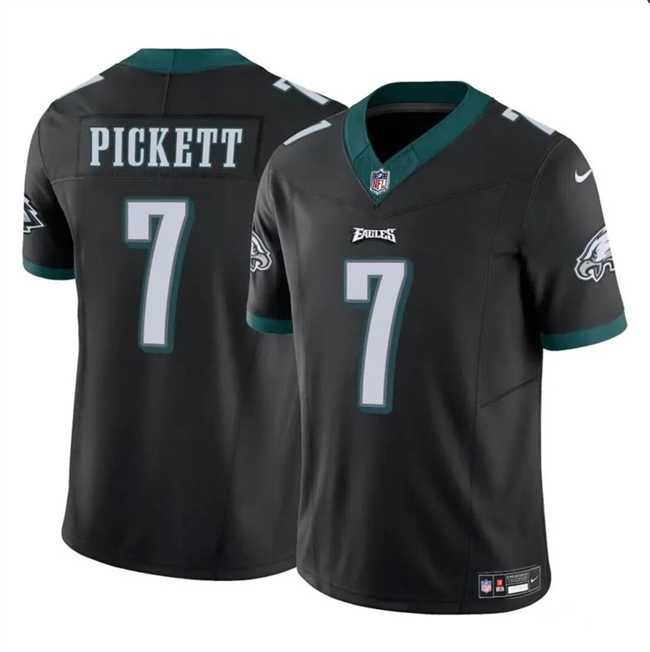 Men & Women & Youth Philadelphia Eagles #7 Kenny Pickett Black 2023 F.U.S.E Vapor Untouchable Limited Stitched Jersey